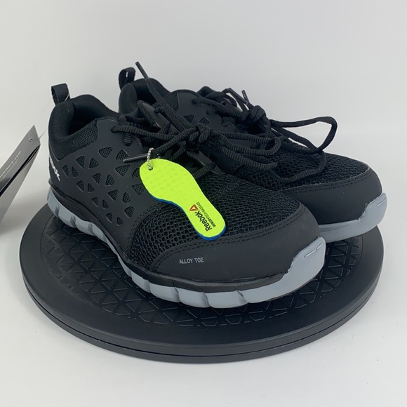 Reebok Sublite Cushion Alloy Toe Work Shoes Black/Gray RB4041 Men's Size 6.5 - Picture 3 of 15